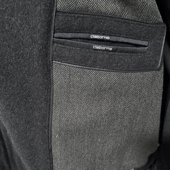 Elegant Black Men's Pea Coat - Picture 8 of 16